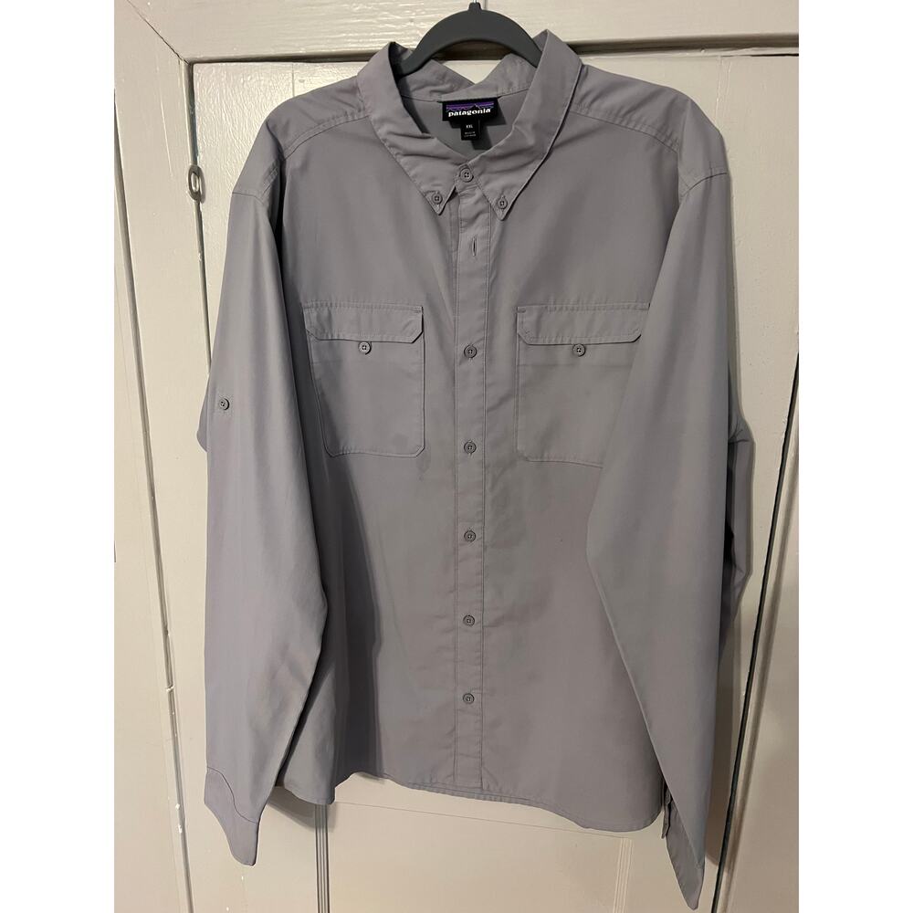 Patagonia button down shirt xxl gray